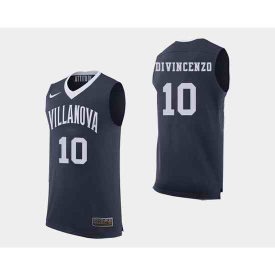 Men Villanova Wildcats Donte Divincenzo Navy College Basketball Jersey